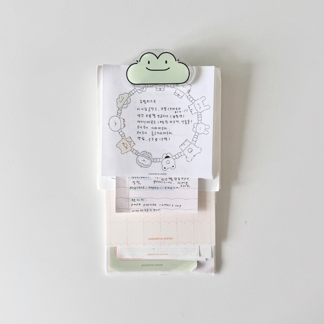 ★新作予約 papeterie.atelier 〔acrylic clips _ rire〕