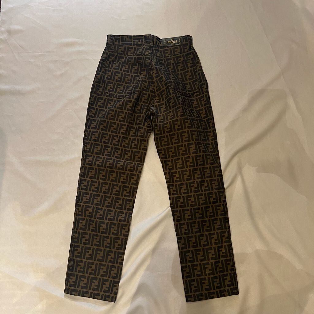 FENDI フェンディ ズッカ柄 FF 総柄 ロングパンツ レディース 28 FENDI フェンディ ズッカ柄 FF 総柄 ロングパンツ レディース 28 楽天