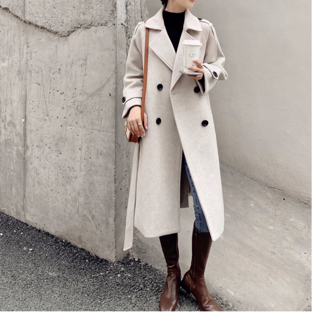 トレンチディティールロングコート JC0058