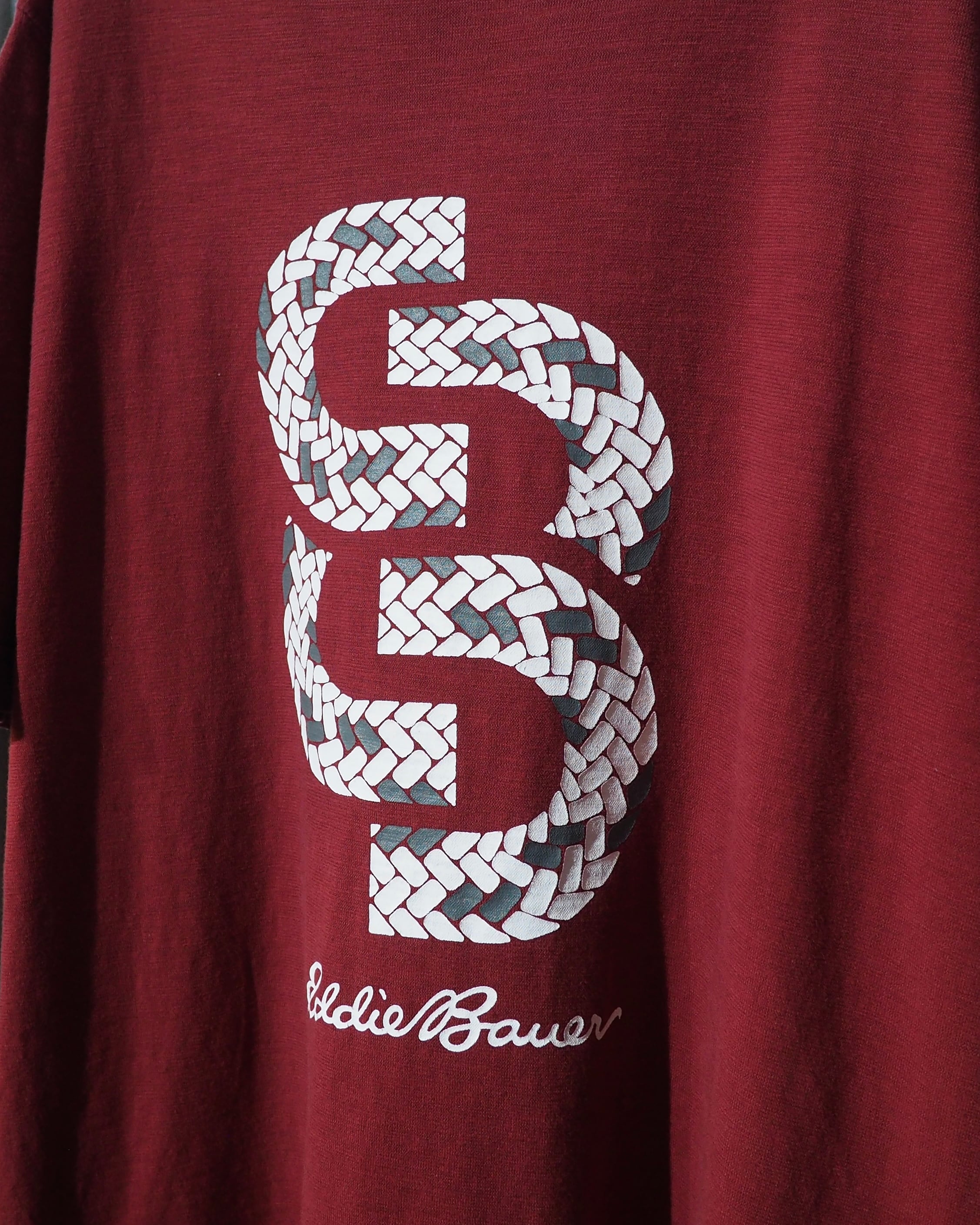 2000s " Eddie Bauer - 捻れ " Graphic Logo printed SS Tee