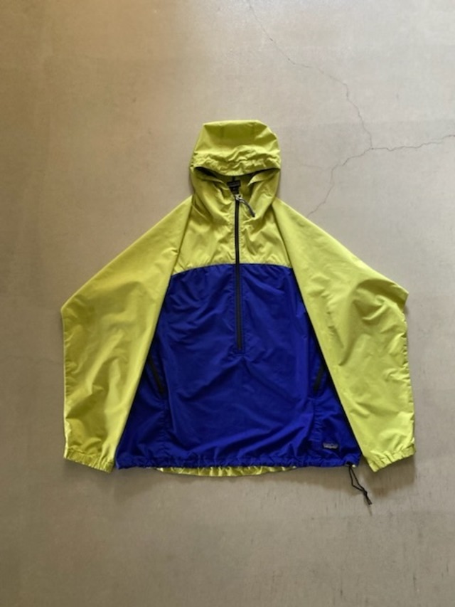 ライム×ブルー：patagonia パタゴニア ナイロン アノラック 