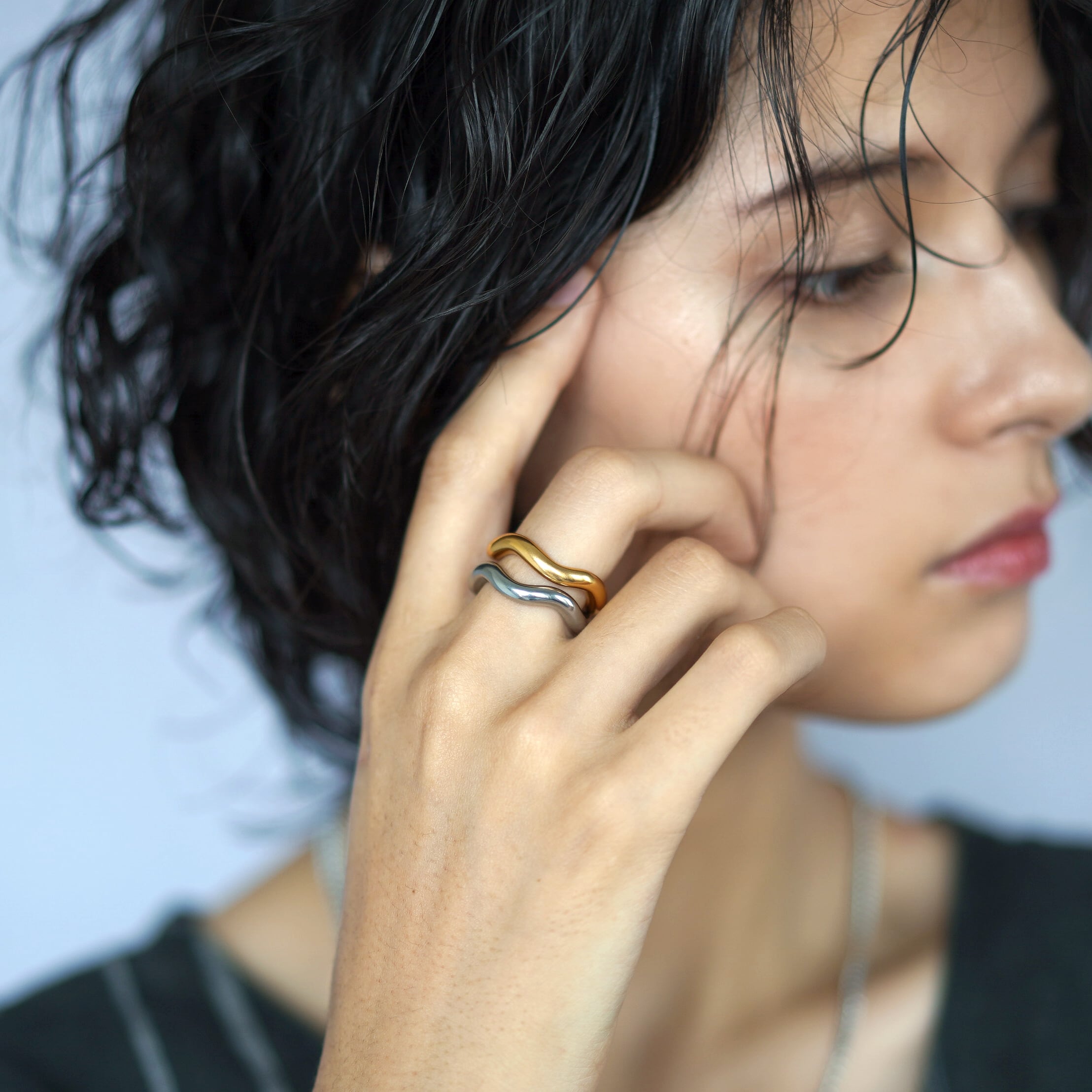 モダンカーブ・ユニセックス・リング | jojono
