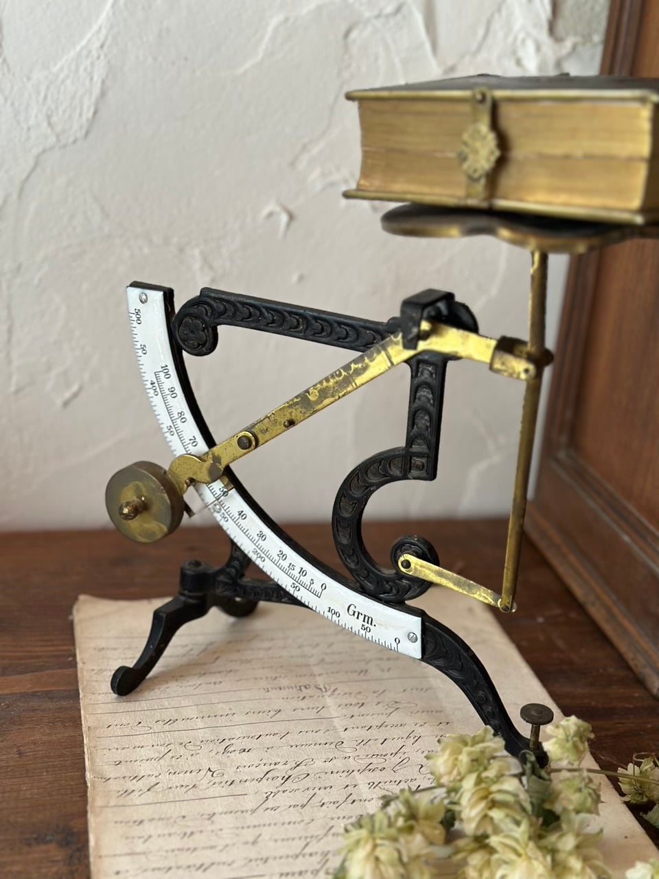 フランス　アンティーク　スケール 振り子式レタースケール 天秤 琺瑯 | Brocante de La Cocotte