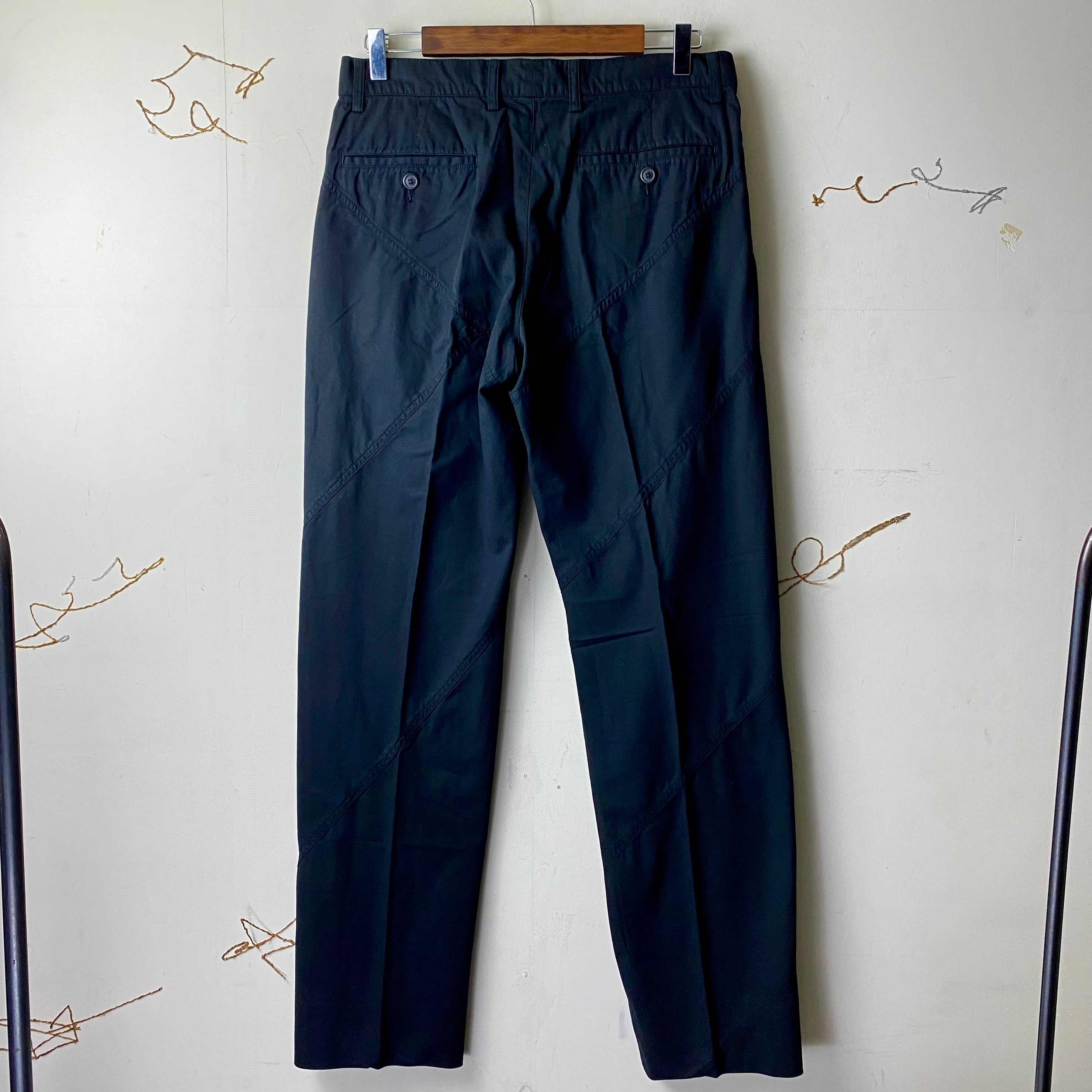 1999SS ISSEY MIYAKE MEN seam design black cotton pants | NOIR ONLINE