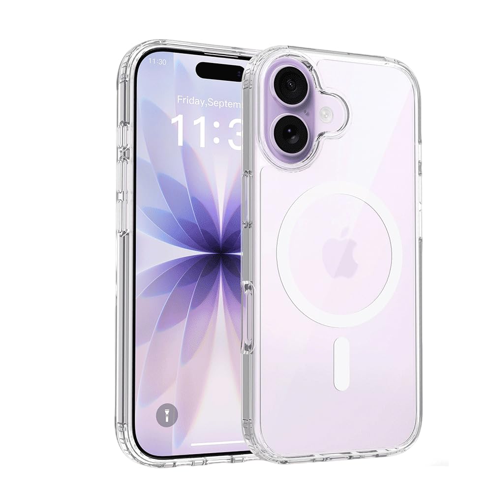 COHOOT iPhone17/17Pro/17ProMax ケース クリア 黄変防止 MagSafe 内蔵マグネット iPhone 17