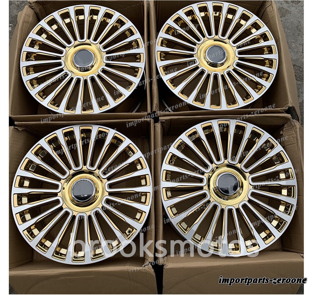 20 インチ クロームゴールド m スタイル ホイール リンカーン mkx 20x8