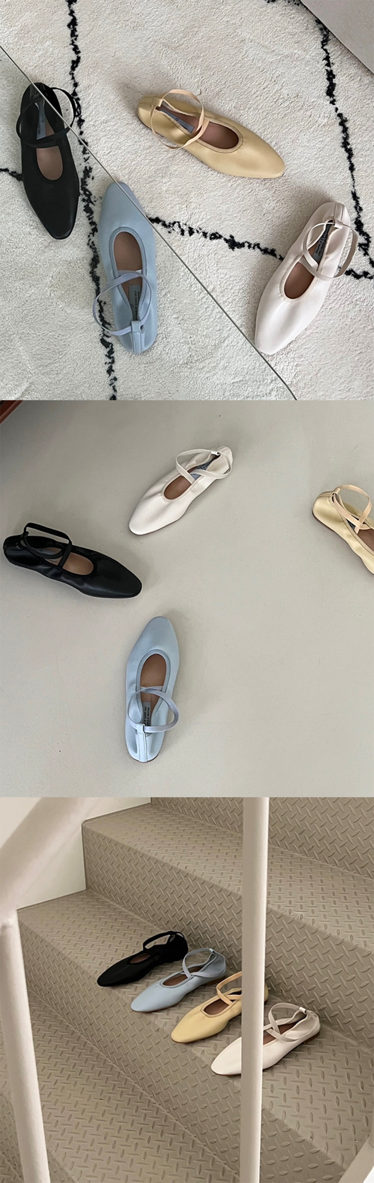 【23ss】Cross-String Flat Shoes_4colors