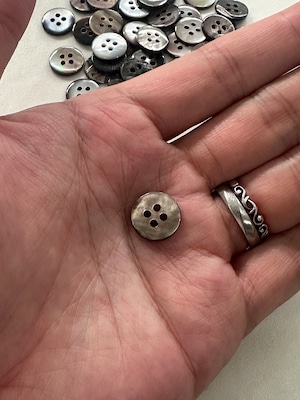 【単体購入不可商品】jn852 12.5mm 黒蝶貝シェルボタン