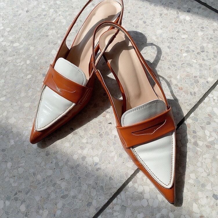 Pointed pumps /brown (7月中旬頃発送予定)