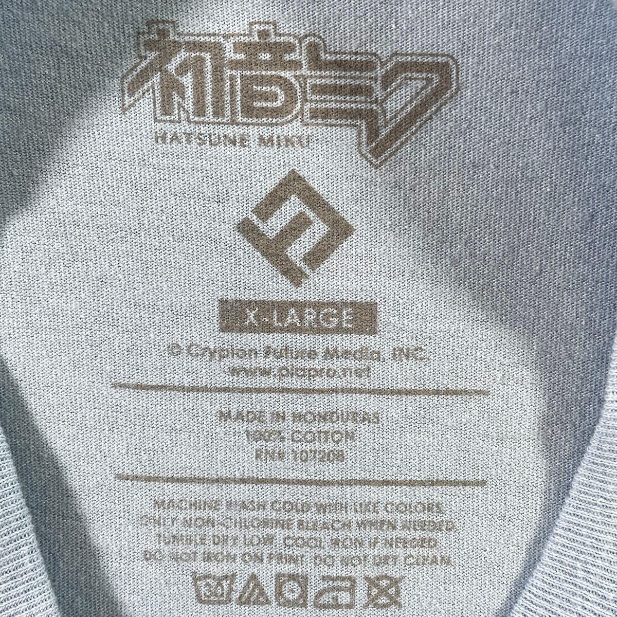 初音ミク キャラクタープリントTシャツ メンズXL 古着 ボーカロイド