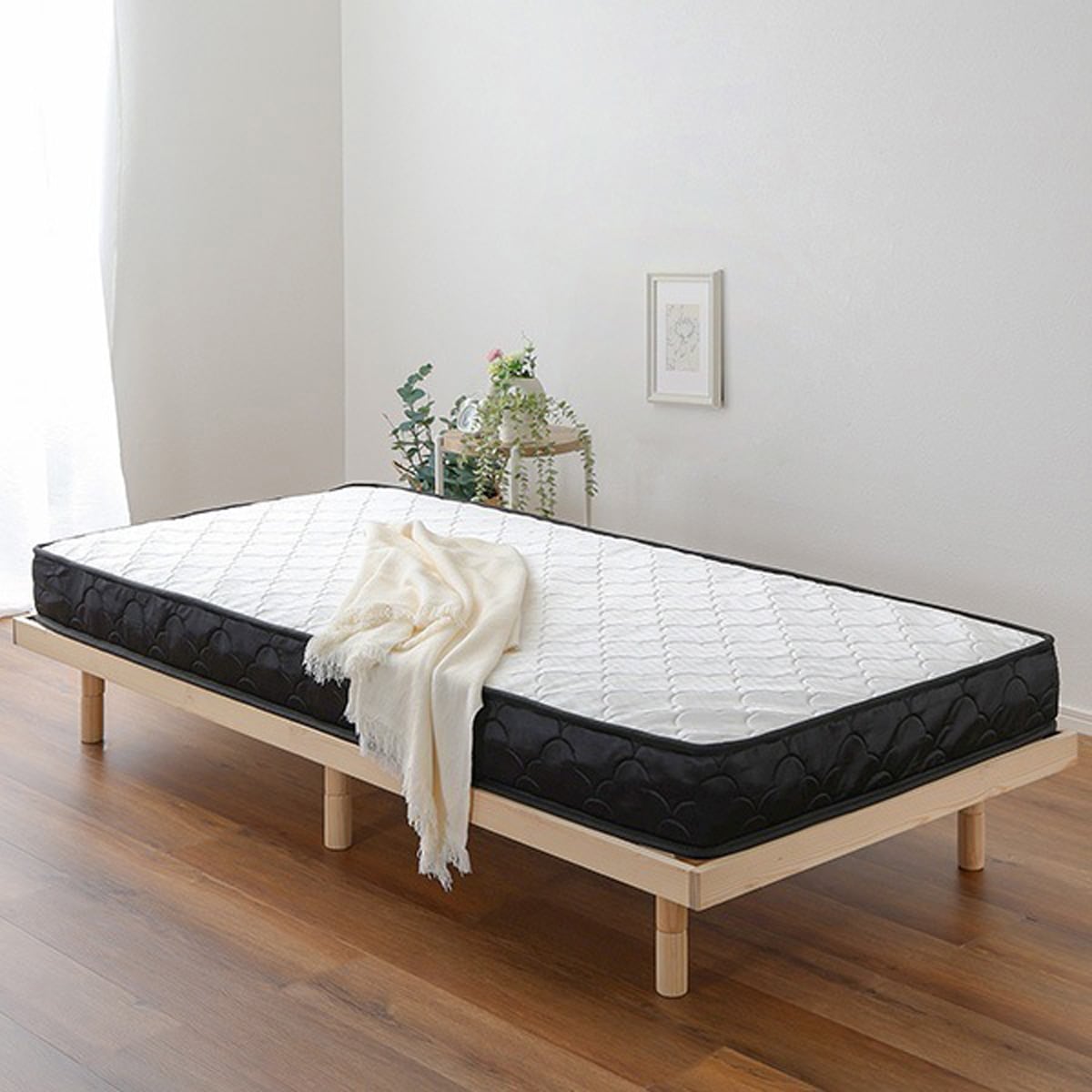 特許技術の圧縮梱包 ポケットコイルマットレス(シングル)