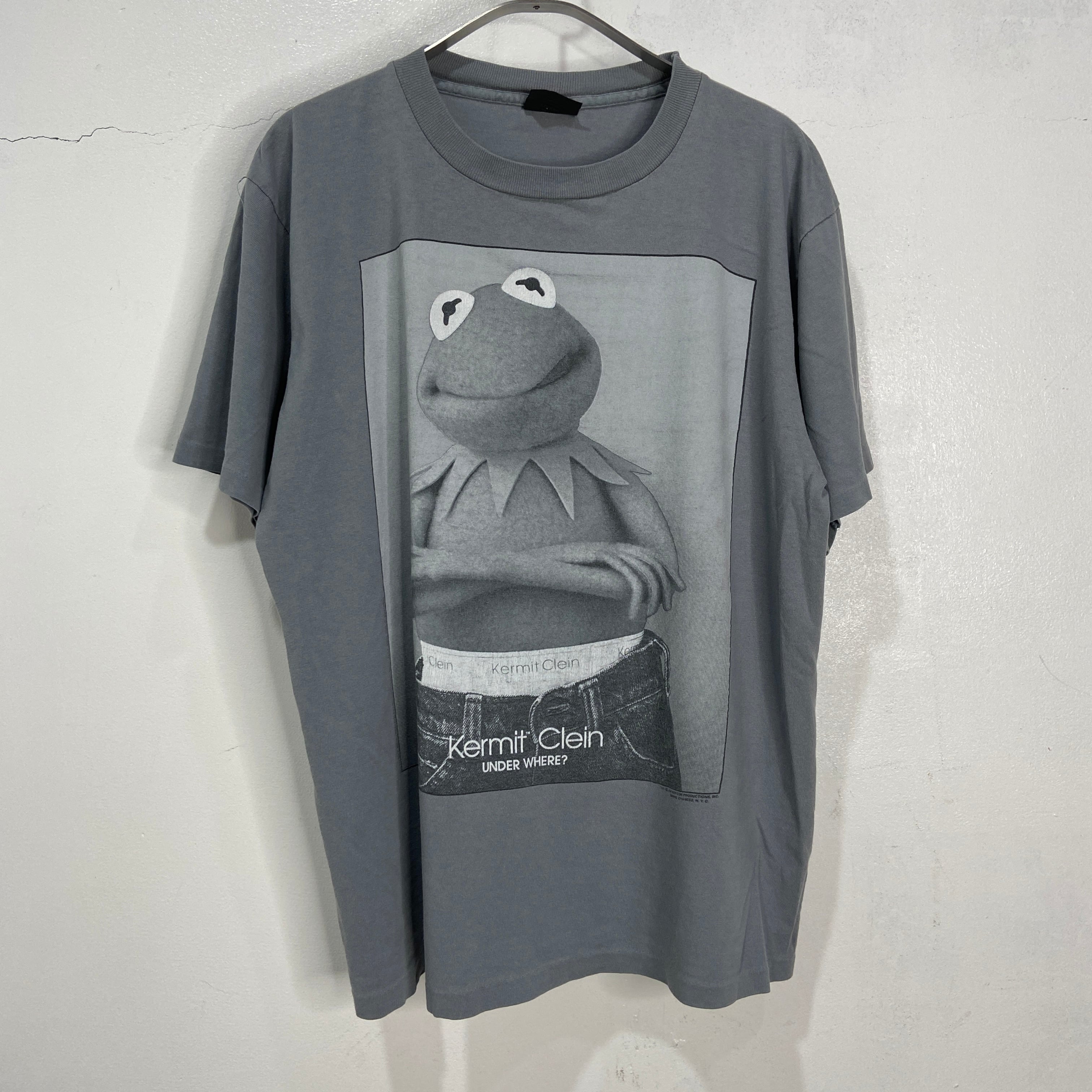 90 カーミット パロディプリントTシャツ カルバンクライン USA製 CK  