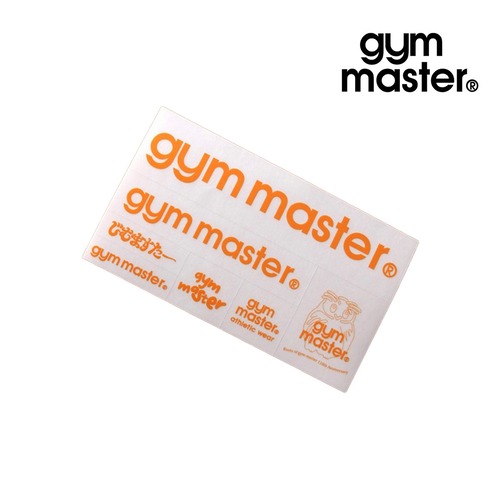gym master ジムマスター クリアステッカー 7枚セット ロゴ フクロウ じむますたー 全10色 ステッカー G899791 ORANGE