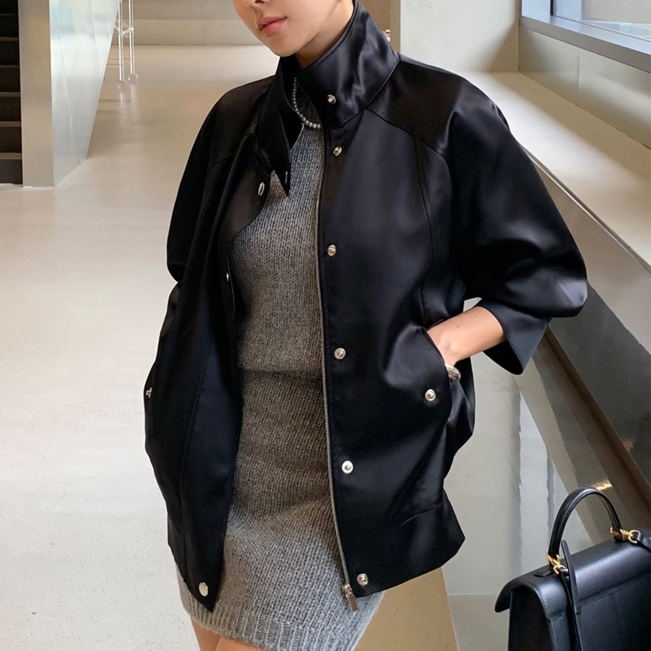 スタンドカラーカジュアルコート A0010 - 1