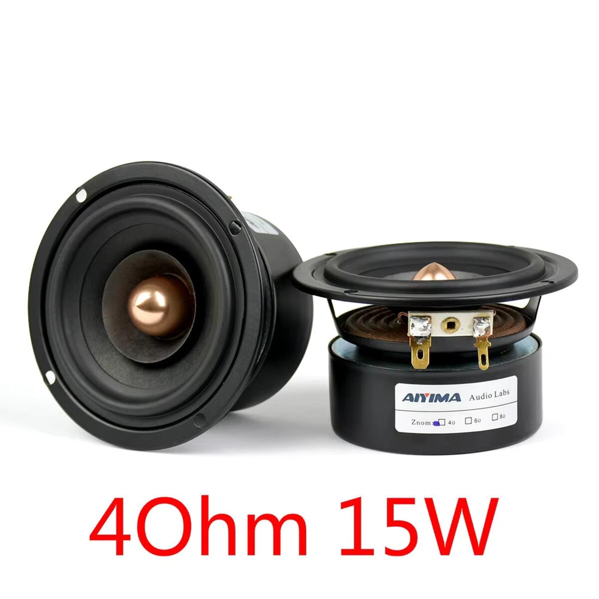 スピーカーユニット 2個 3インチ 15W ラウンド スクエア フルレンジ