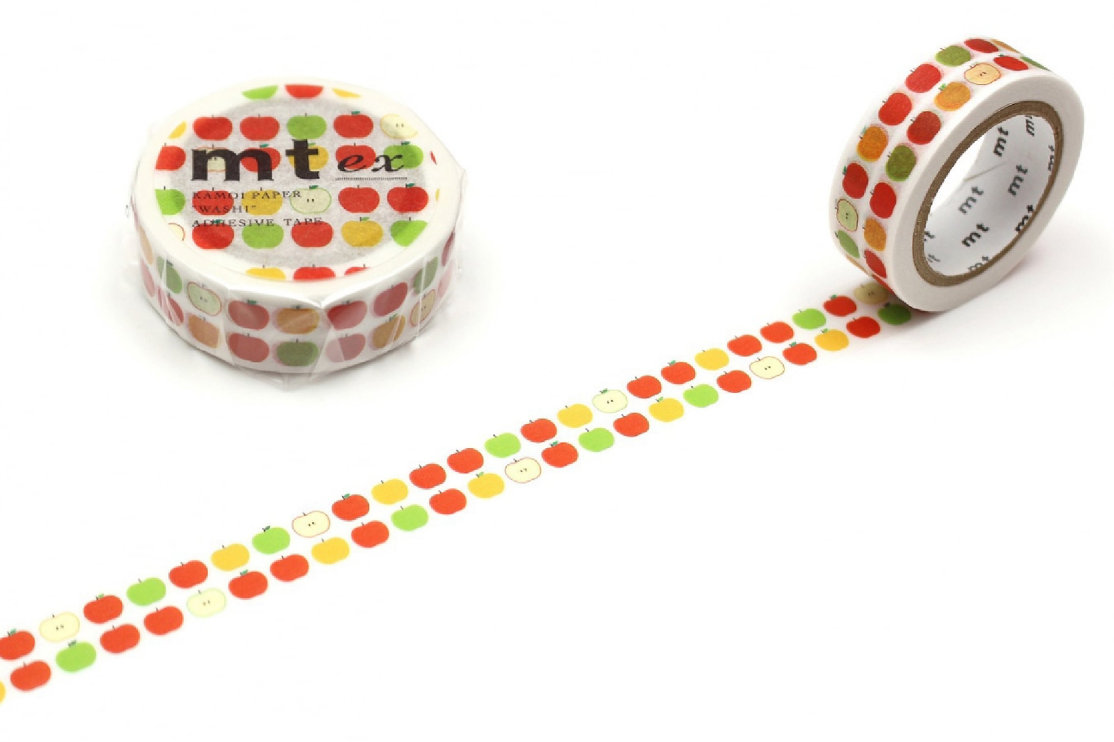 【廃番】【旧価格安い!】【10m】mt ex アップル・パターン 15mmマステ MT31