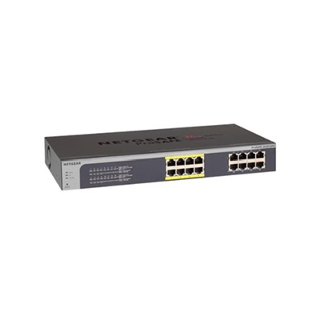 アンマネージプラス・スイッチ 1000BASE-T 16ポート PoE(15.4W) ラックマウントキット付