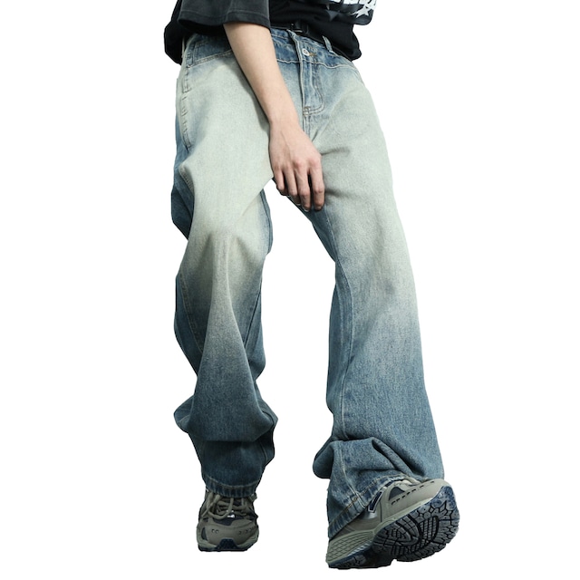 "asWhh" High Street Denim Straight Pants