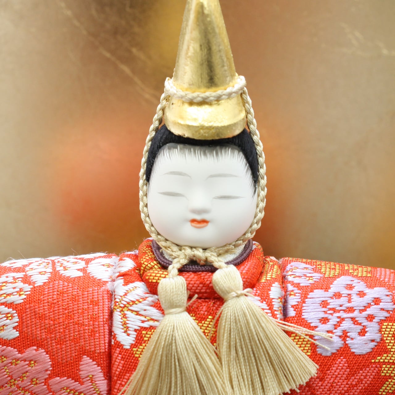 新品　木目込み立雛　日本人形　ひな人形　段飾り アンティーク立ち雛 No.348 ケース入り木目込み立雛［森田人形