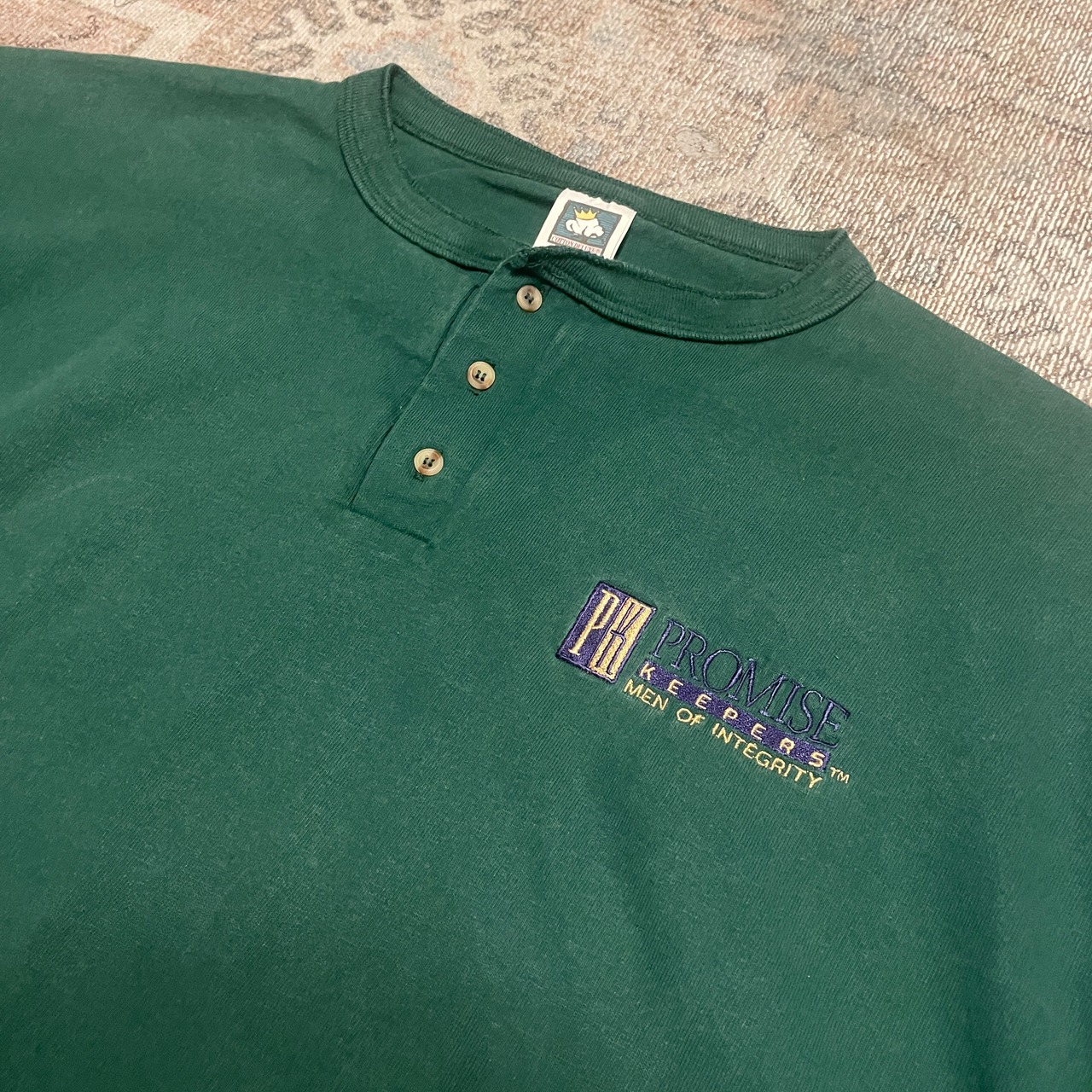 90s / USA製 / COTTON DELUXE / henley neck tee shirts / ALTERED