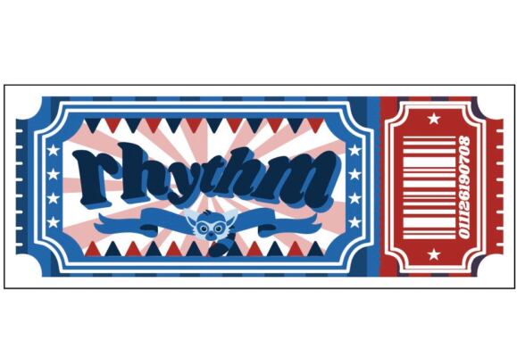 rhythm チケット風タオル | JUST TAP OUT