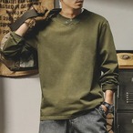 Henry Neck Long Sleeve Top ◇2color H0674