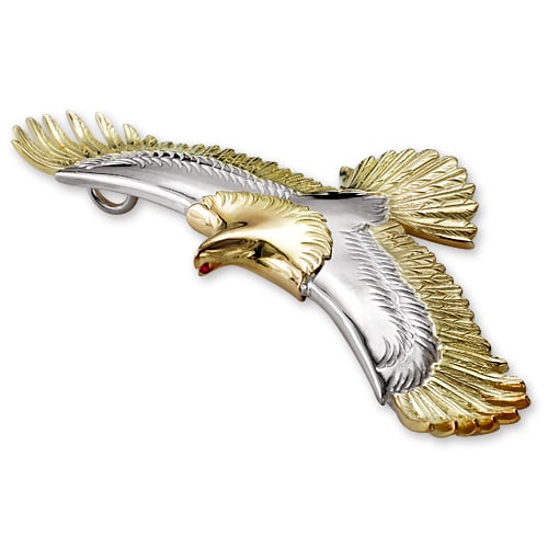 鷲見太郎 Pendant ペンダント】オールドLフェザーK18イエロー 鷲見太郎 Pendant ペンダント】オールドLフェザーK18イエロー