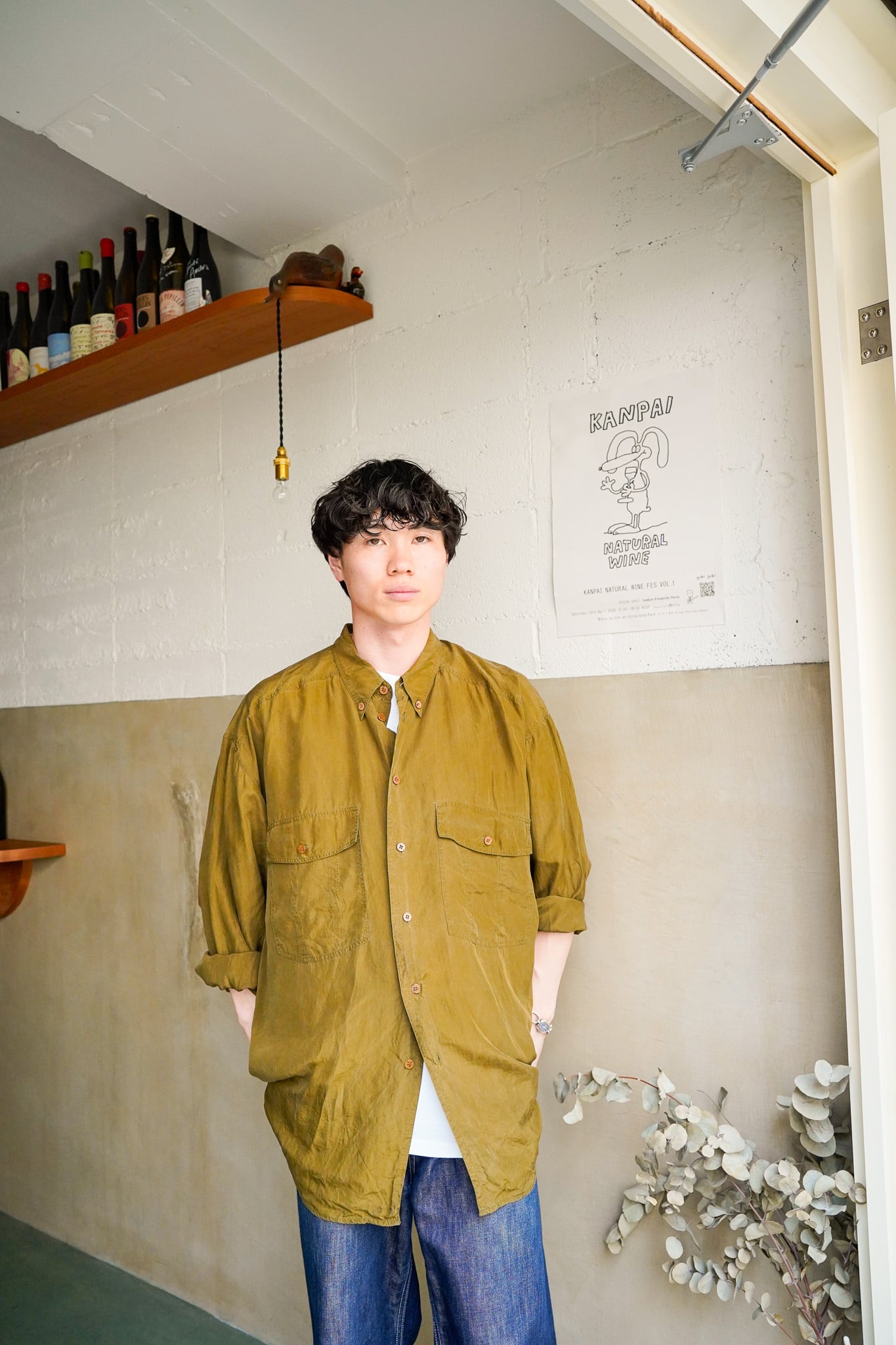 【1990s】"Otto Kern" Silk 100% Long Sleeve Shirts / 6−160