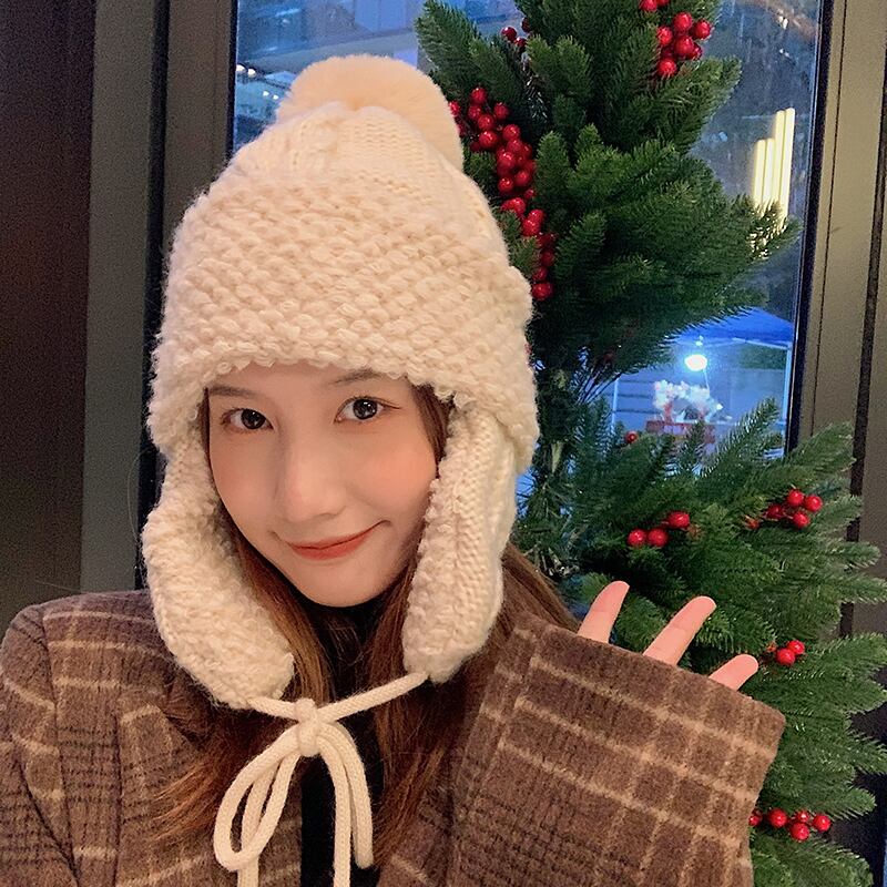 ウィンタースタイルニット ベルベット 帽子 大人ガーリー スウィート キュート カジュアル 冬物 ブラック・アイド・ピーズ92832157954