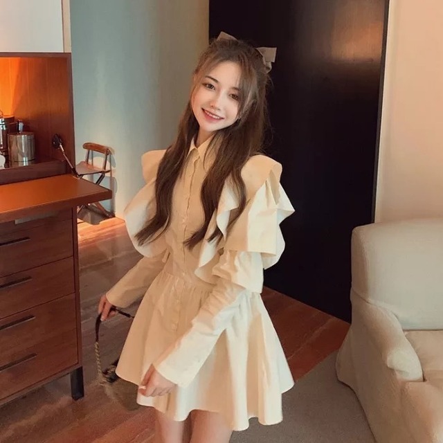 お取り寄せ商品 ワンピース シャツワンピース レディース フリル お洒落 エレガント ショート丈 原宿 ゆめかわいい 病み可愛い Candy Melts お取り寄せ商品 ワンピース シャツワンピース レディース フリル お洒落 エレガント ショート丈 原宿 ゆめかわいい 病み可愛い Candy Melts