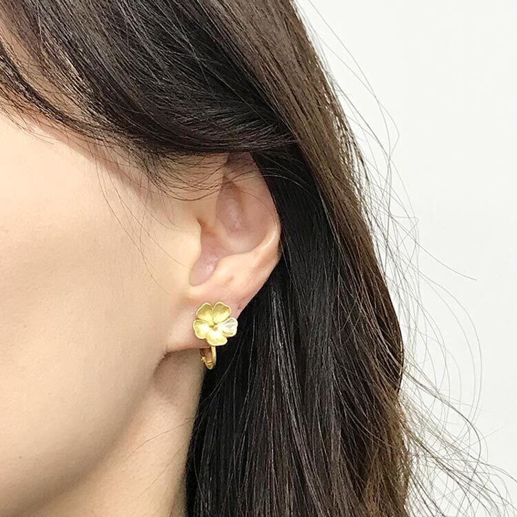 Pansy Flower 真鍮Brassイヤリング【ete184_2】 | Atelier B.ECUDES