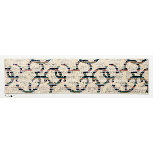 【マット】 MICKEY Mitsumaru circle KITCHEN MAT（約45×180cm）