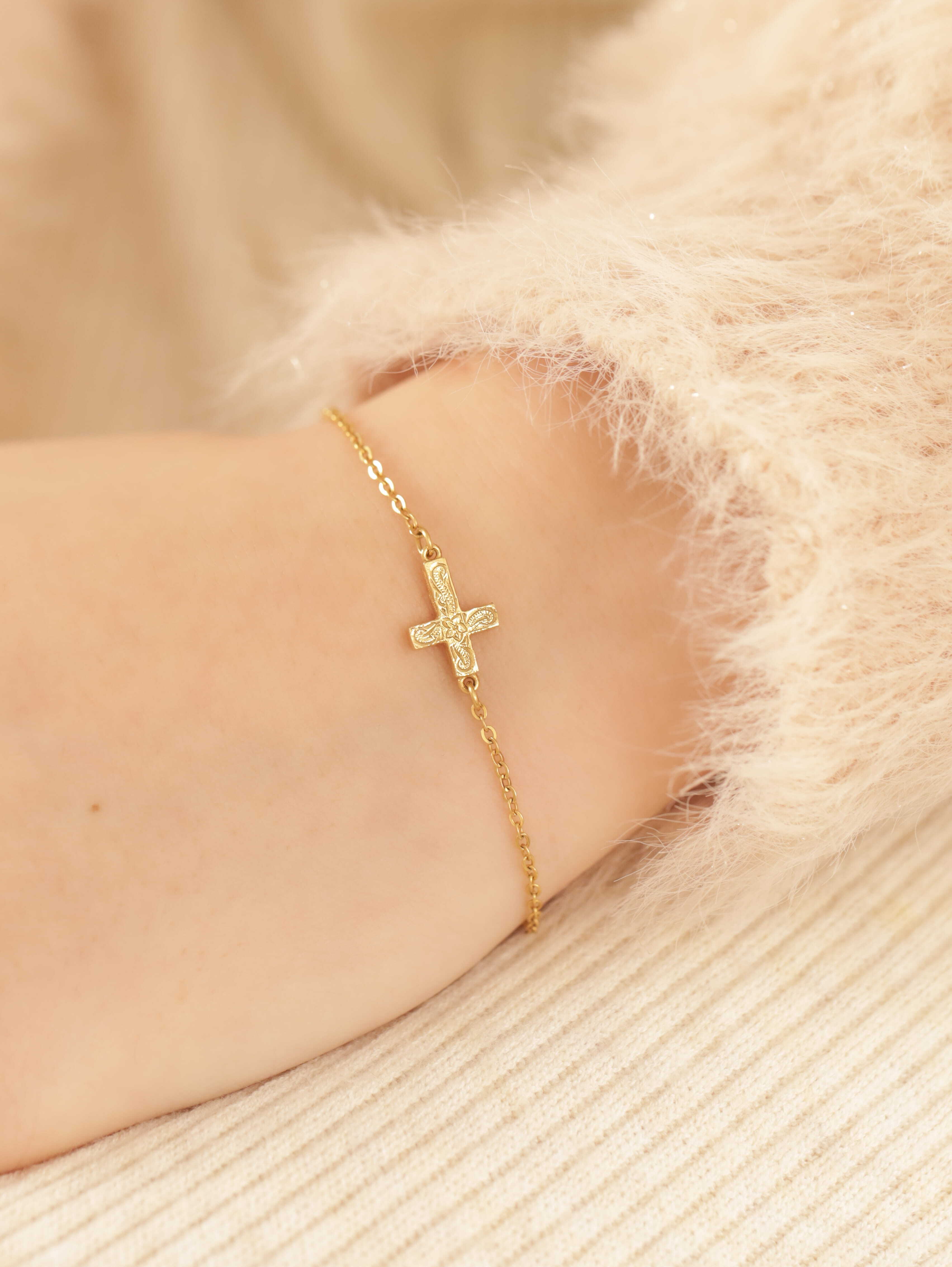 316L hawaiian cross bracelet #b11