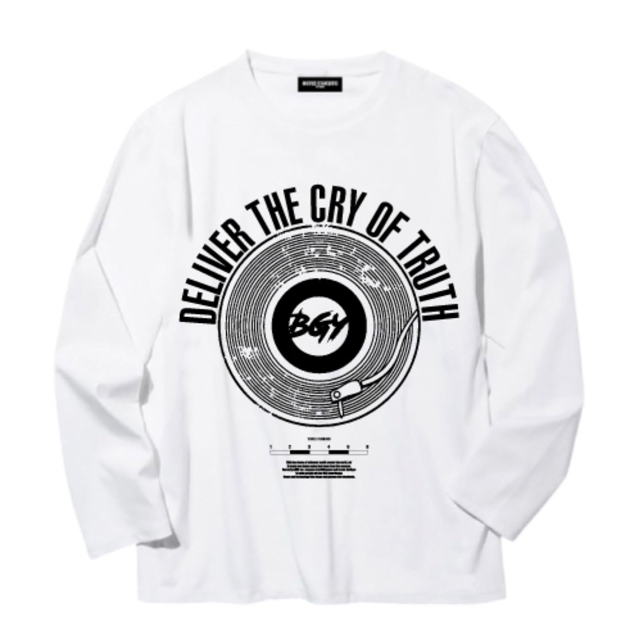 WORLD STANDARD×BGYコラボ / クルーネックレコードプリントロンT / WSHT-102