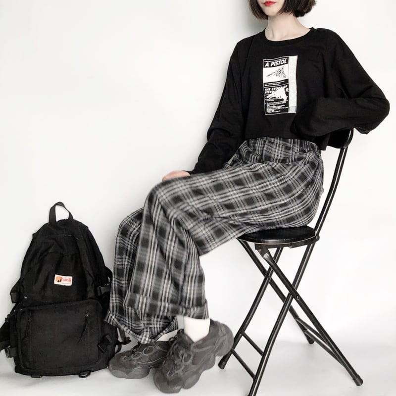 サブカル 服 地雷系 通販 pinksavior Tシャツ ショート丈