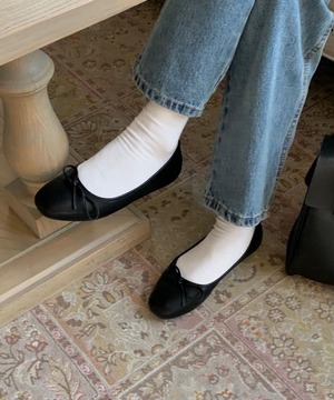 《即納商品》ribbon flat shoes (ivory / beige / silver / black)