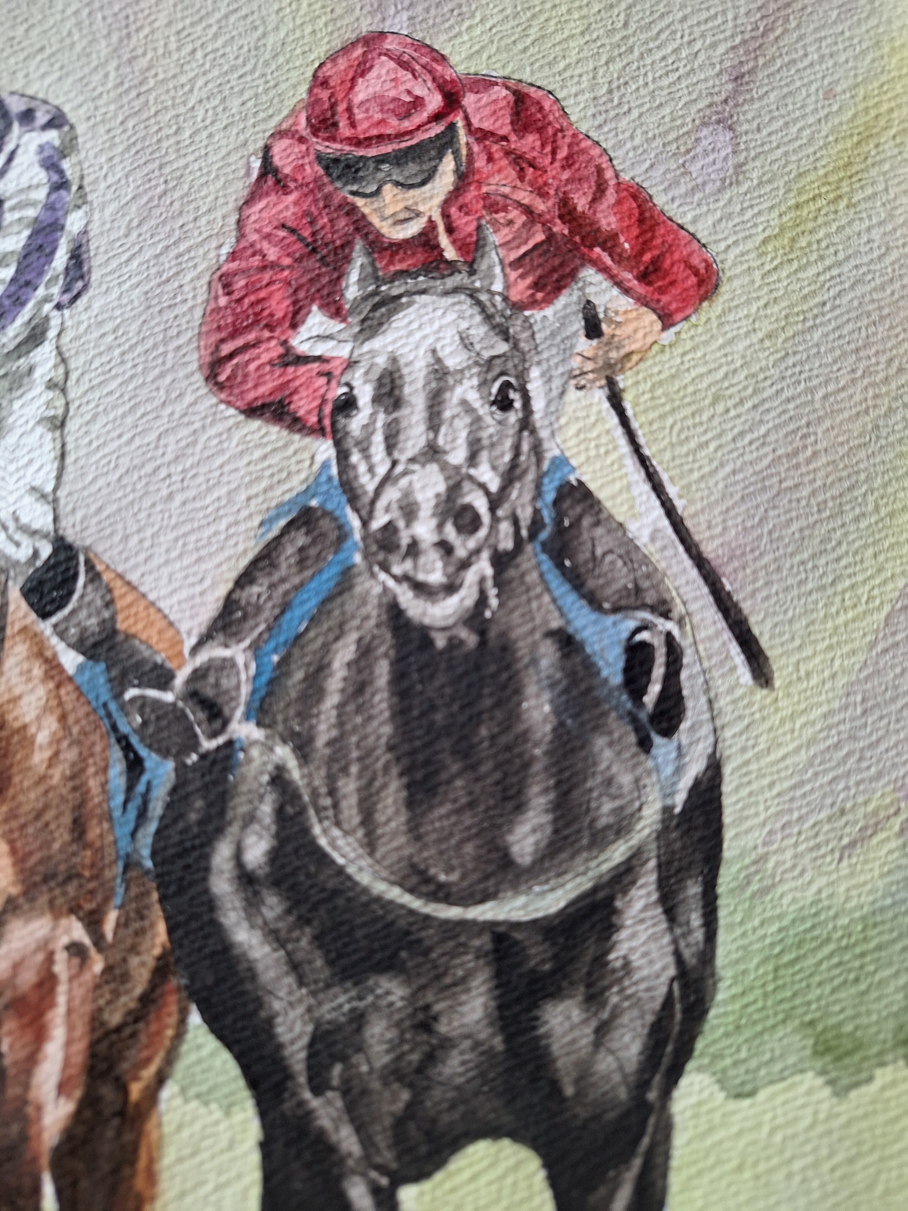 水彩画 激走馬 | 工房 和み