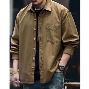 ルーズシルエット カジュアル長袖シャツ 2カラー 10893