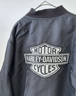 -Harley Davidson- Vintage 00s M MA-1 Jacket