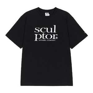 [SCULPTOR] Retro Logo Boxy Tee Black 正規品 韓国ブランド 韓国ファッション 韓国代行 カーディガン