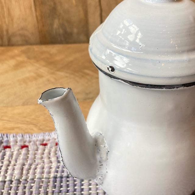 パキスタンホーローチャイポット 全6色 ホワイト イエロー