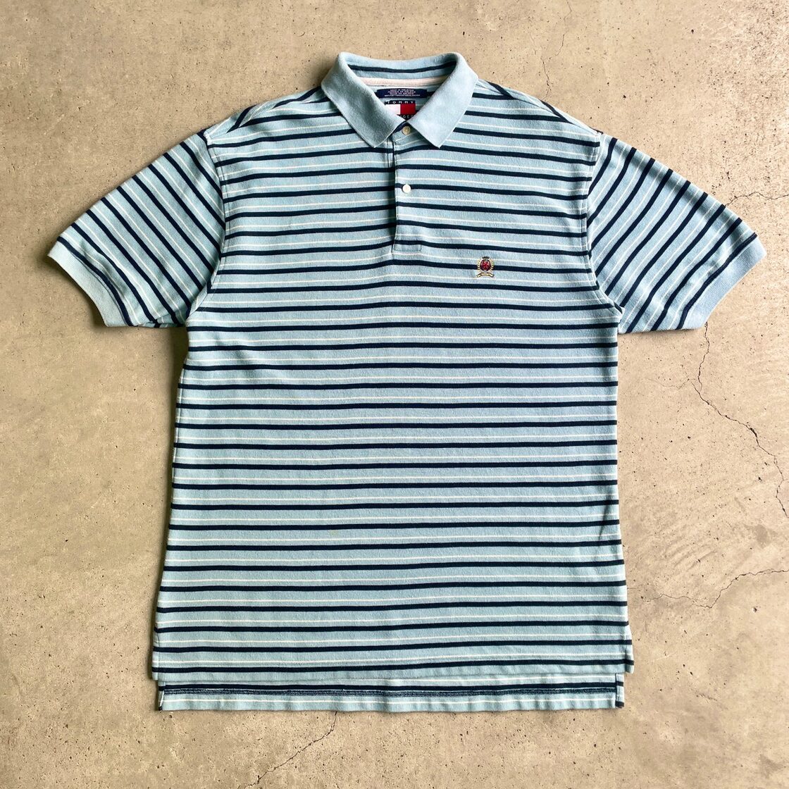 90年代 TOMMY HILFIGER トミーヒルフィガー 鹿の子 ボーダー 