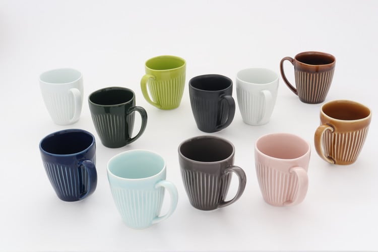 波佐見焼 一龍陶苑 マグカップ しのぎ Hasami-yaki Mug #001 波佐見焼 一龍陶苑 マグカップ しのぎ Hasami-yaki Mug #001