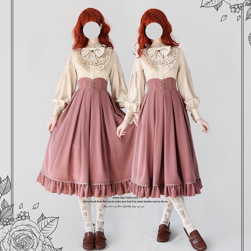 ロリータ クラロリ ベスト ピンストライプ クラシカル かわいい｜天使