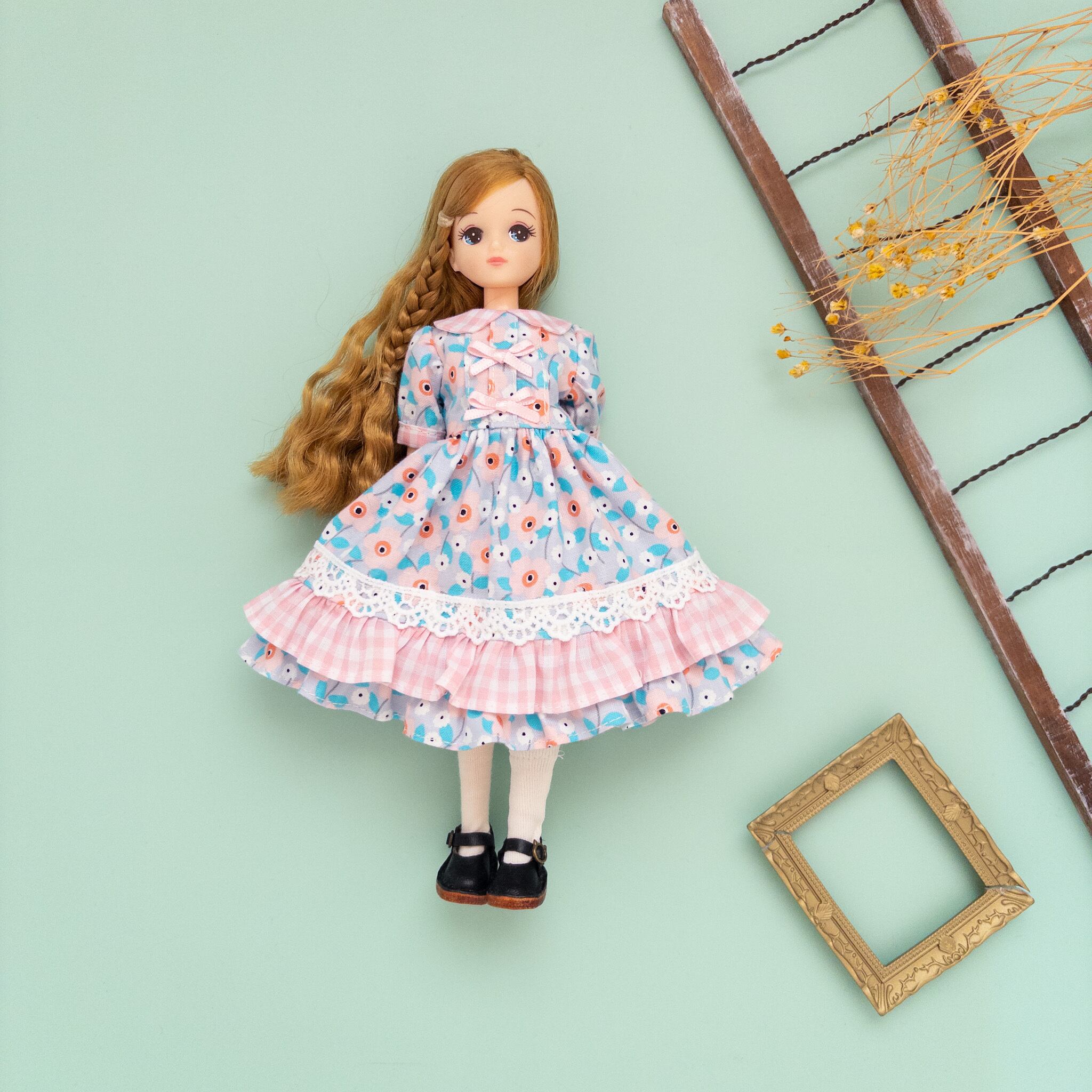 TAKARA タカラ リカちゃん 洋服 日本製 ② 花柄 フリル ワンピース 楽天市場】花柄 ワンピース（シリーズリカちゃん）（人形用服