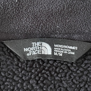 【THE NORTH FACE】フリースジャケット デナリジャケット 中間着 ワンポイントロゴ ジップアップ フルジップ 胸ポケ ナイロン 切替 M ノースフェイス US古着