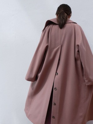 【Japan Made】back button wool coat