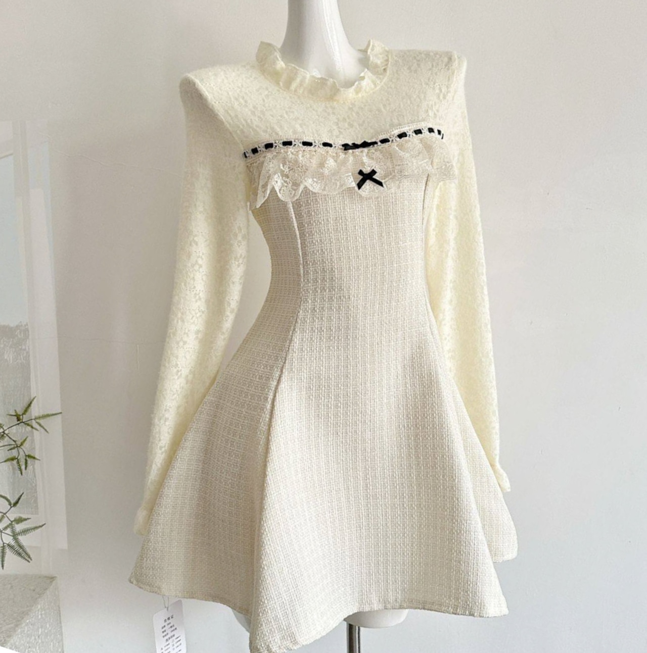 ガーリードッキングニットワンピース LK1811