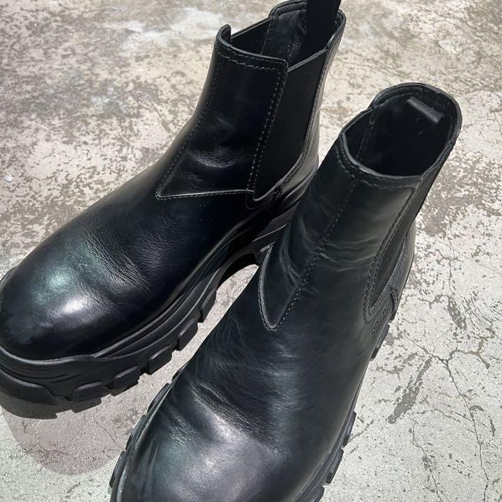 PRADA プラダ サイドゴアブーツ レザー ベトナム製 SIZE7 約27cm