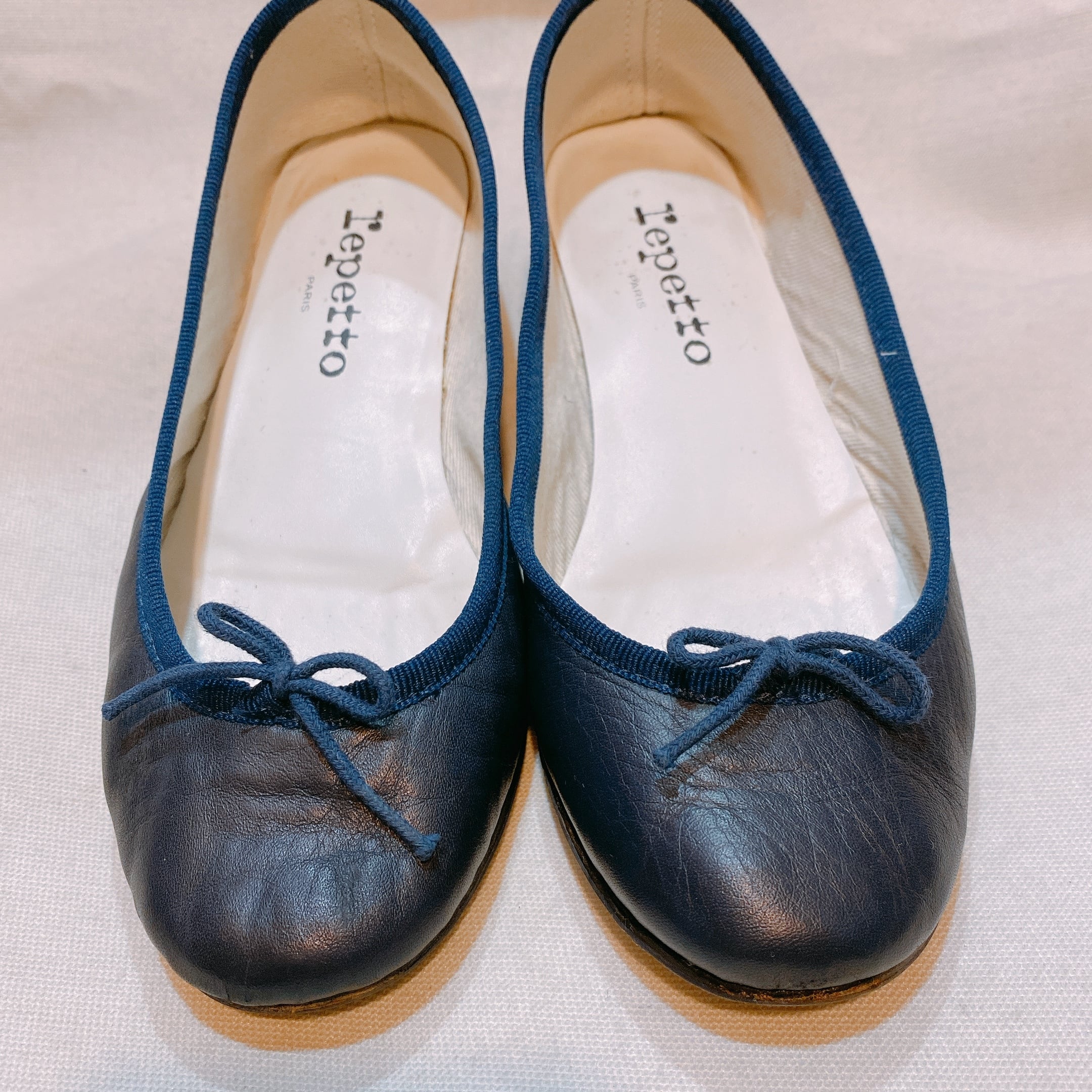 レペット Repetto バレエシューズ リボン 37 23.5cm 茶